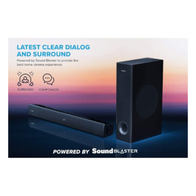 רמקולים Creative Stage V2 2.1 Soundbar+Subwoofer BT 5.0 160W Arc