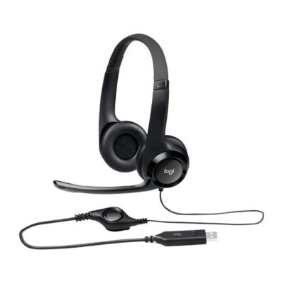 אוזניות ומיקרופון Logitech H390 USB Headphones Black