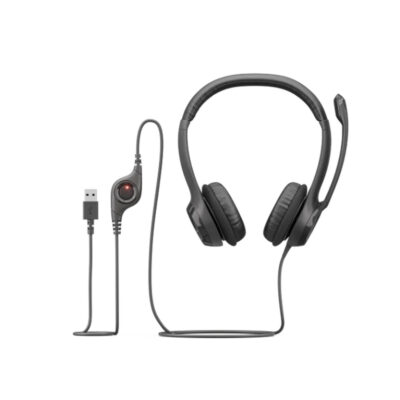 אוזניות ומיקרופון Logitech H390 USB Headphones Black