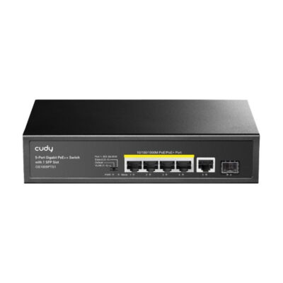מתג לא מנוהל Cudy GS1005PTS1 5PORT 1GB PoE 1XSFP total 120W