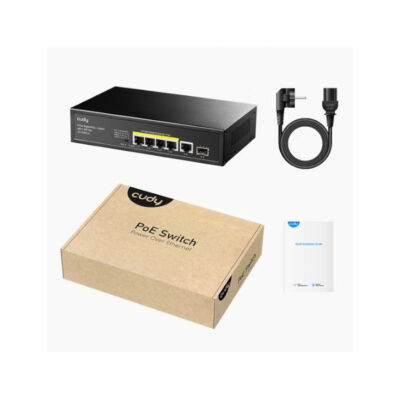 מתג לא מנוהל Cudy GS1005PTS1 5PORT 1GB PoE 1XSFP total 120W