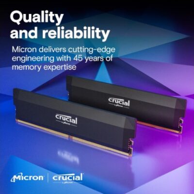 זכרון לנייח Crucial Pro DDR5 32GB 2X16 6400Mhz C38 UDIMM XMP/EXPO