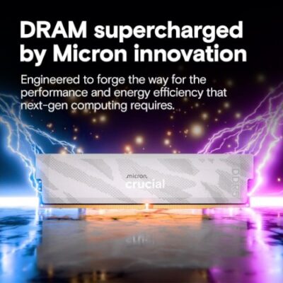 זכרון לבן לנייח Crucial Pro DDR5 32GB 2X16 6400Mhz C32 XMP/EXPO