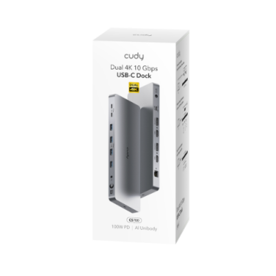 תחנת עגינה Cudy CS700 Dual 4K 10Gbs USB-C PD 100W