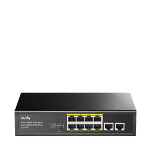 SWITCH 8-PORT 10/100/1000 PoE+ Uplink 2x1GbE 120W Cudy