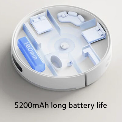שואב אבק שוטף רובוטי שיאומי דגם Xiaomi Robot Vacuum S40 בצבע לבן