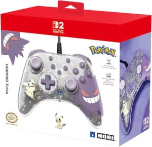 בקר חוטי HoriPad ל-Nintendo Switch 2 בעיצוב Gengar ו-Mimikyu