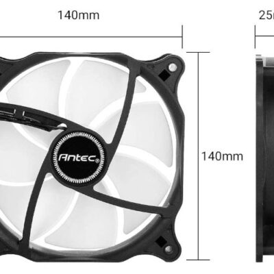 מאורר למארז Antec 140mm Case Fan 3-pin Connector Bulk F14 Series