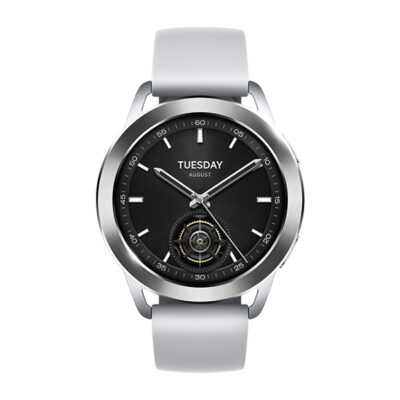 שעון ספורט חכם שיאומי דגם Xiaomi Watch S3 בצבע כסף