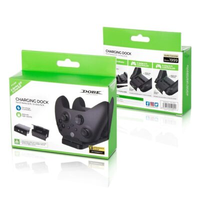 עמדת טעינה כפולה Dobe לבקרי Xbox Series עם 2 סוללות דגם