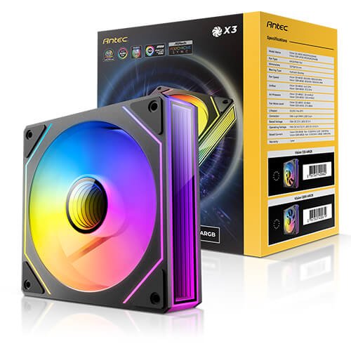 מאווררים למארז ANTEC Vision 120 ARGB PWM FANS BLACK 3PK