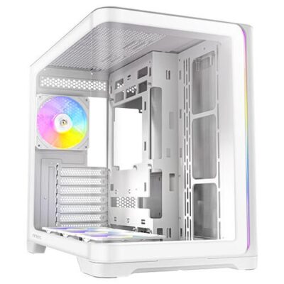 מארז לבן Antec C5 Curve ARGB Mid-Tower ATX 4x ARGB FANS Type-C