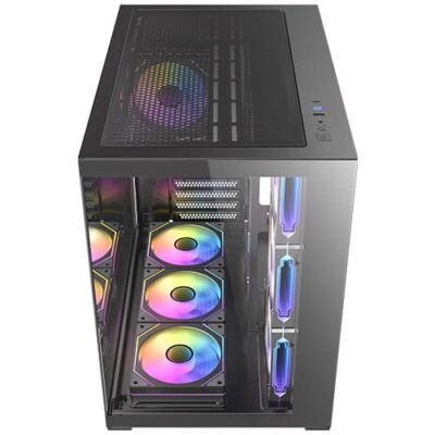 מארז Antec CX Mirror Black Mini-Tower Gaming Case 7X120mm ARGB