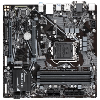 לוח משופץ Gigabyte H470M DS3H Micro-Atx VGA DVI HDMI DP
