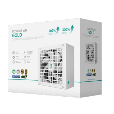ספק כוח DeepCool PN1000G 1000W Gold Fully Modular Pcie 5.1 White