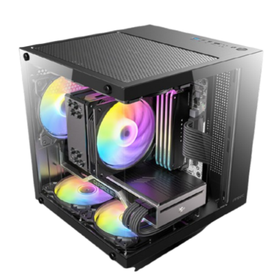 מארז Antec VCX10M ARGB Mini Tower Micro-Atx 5XARGB 120mm Fan