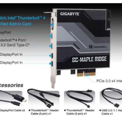 כרטיס הרחבה ללוחות Gigabyte נתמכים  Gigabyte Thunderbolt 4