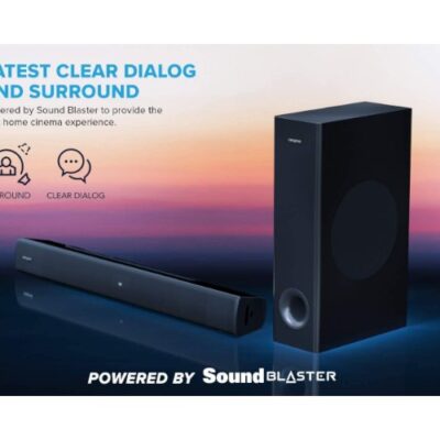 רמקולים CREATIVE STAGE V2 2.1 SOUNDBAR+SUBWOFER BT 5.0 160W ARC