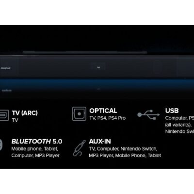 רמקולים CREATIVE STAGE V2 2.1 SOUNDBAR+SUBWOFER BT 5.0 160W ARC