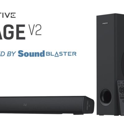 רמקולים CREATIVE STAGE V2 2.1 SOUNDBAR+SUBWOFER BT 5.0 160W ARC