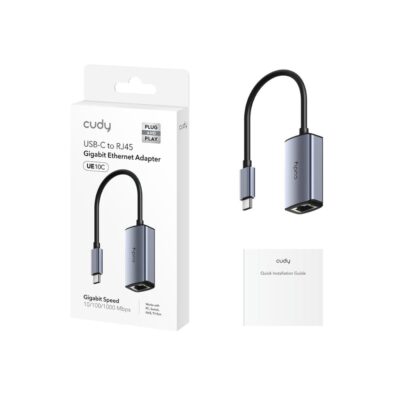 כרטיס רשת Cudy UE10C מחיבור USB-C ל-RJ45 עד 1Gb