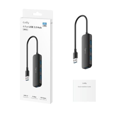 מפצל USB CUDY UH40A USB3.0 4-PORTS HUB