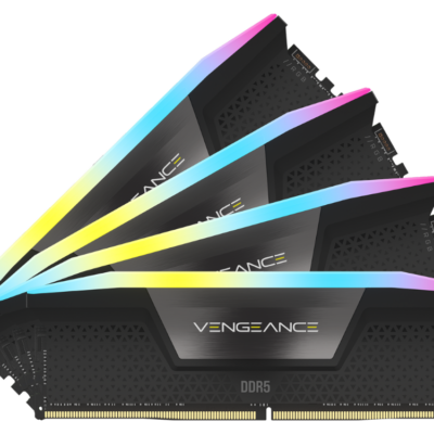 ז. לנייח CORSAIR VENGEANCE RGB 64GB 4x16GB DDR5 6200MHz C32