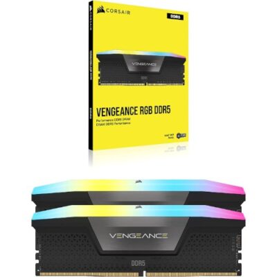 זכרון לנייח CORSAIR Vengeance RGB 32GB 2x16GB DDR5 5600 C40