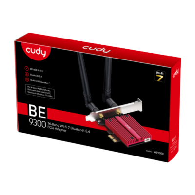כרטיס רשת CUDY WE9300 PCIE WIFI7 BT5.4 6GHz UP TO 5760 Mbps