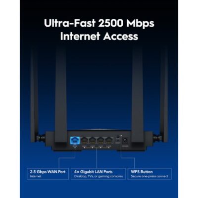 נתב CUDY WR3600H Wi-Fi 7 Multi-Mode Router WAN 2.5GBX1 5 Ports