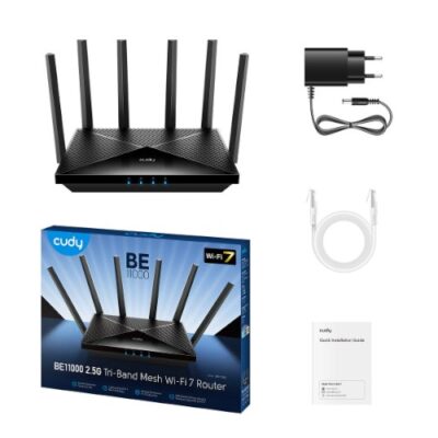 נתב עוצמתי Cudy BE6500 WIFI7 2.5GB LAN up to 6453Mbps