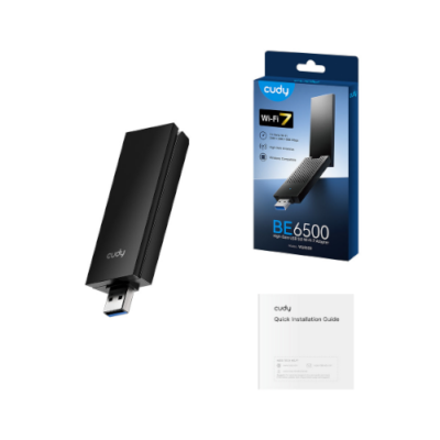 כרטיס רשת Cudy BE6500 WIFI7 USB 3.0 High Gain Adapter