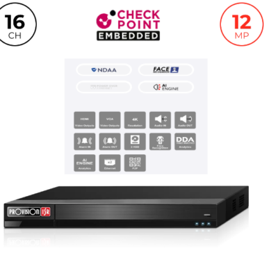 מכשיר הקלטה NVR 16CH 12MP IP 1U Face Recognition and Alarm