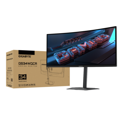 מסך Gigabyte GS34WQCA 34 WQHD VA 1Ms 120Hz HDR10 Curved Vesa100