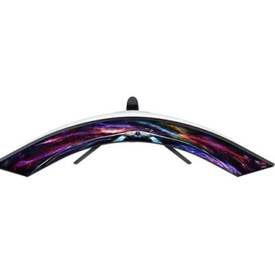 מבט על מסך Samsung Odyssey Neo G9 ‏57 אינץ׳ המדגים קימור 1000R