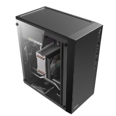 מארז Antec ST10M TG Mini Tower Micro-Atx Black Glass Side Panel