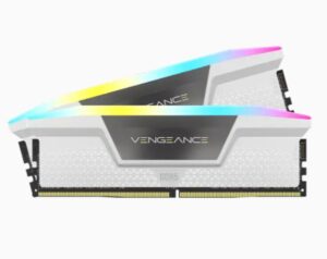 Corsair Vengeance RGB לבן 32GB 2x16 DDR5 6000MHz CL38