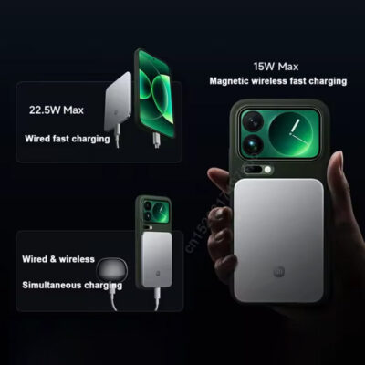 סוללת גיבוי מגנטית Xiaomi UltraThin 5000mAh 15W בצבע כסוף – תמונה 5