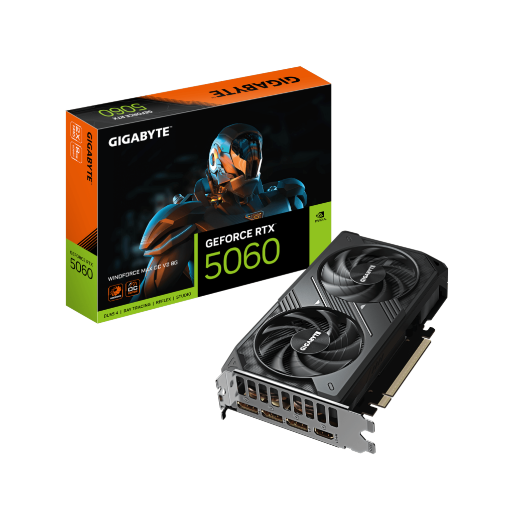 כרטיס מסך Gigabyte GeForce RTX 5060 WINDFORCE MAX OC V2 8GB – תמונה 1