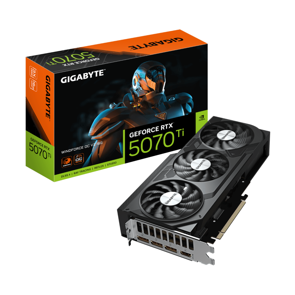 כרטיס מסך Gigabyte GeForce RTX 5070 Ti WINDFORCE OC V2 16GB GDDR7 – תמונה 1