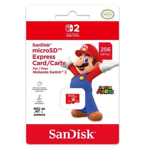 כרטיס זיכרון SanDisk microSD Express 256GB ל-Nintendo Switch 2 – תמונה 1