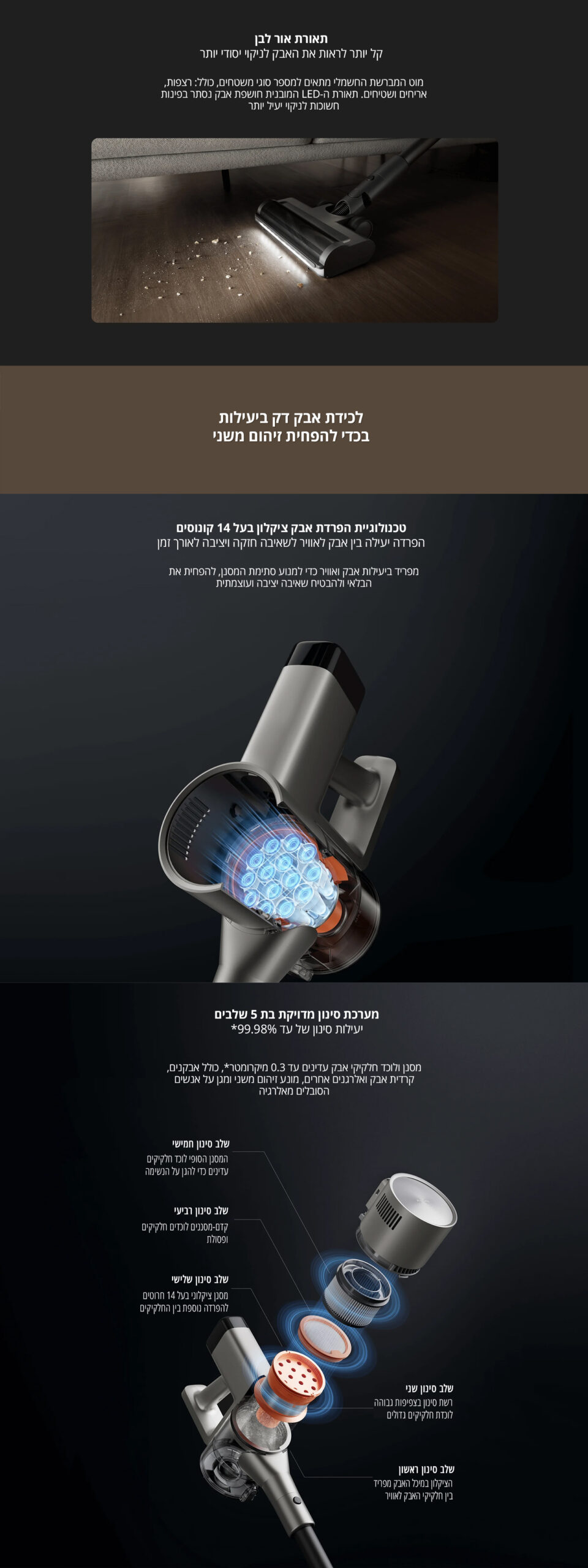 שואב אבק אלחוטי Xiaomi Vacuum Cleaner G30 Max – תמונת תוכן 3