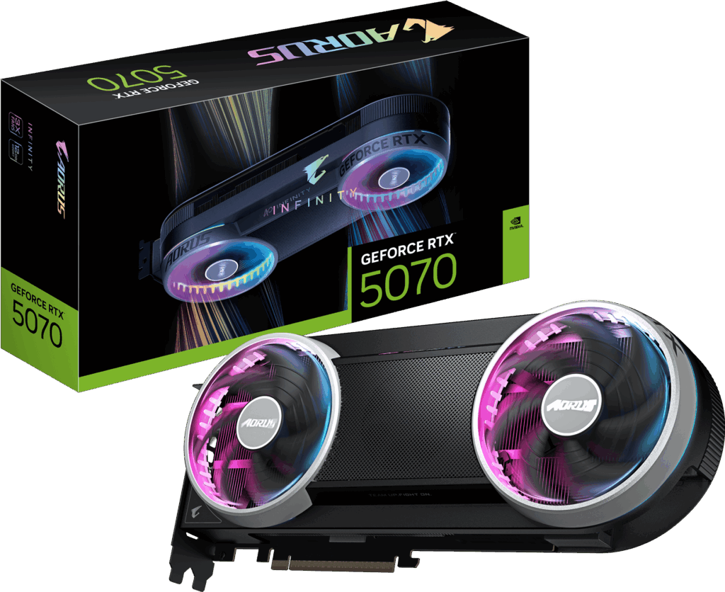 כרטיס מסך AORUS GeForce RTX 5070 INFINITY 12GB GDDR7 – תמונה 1