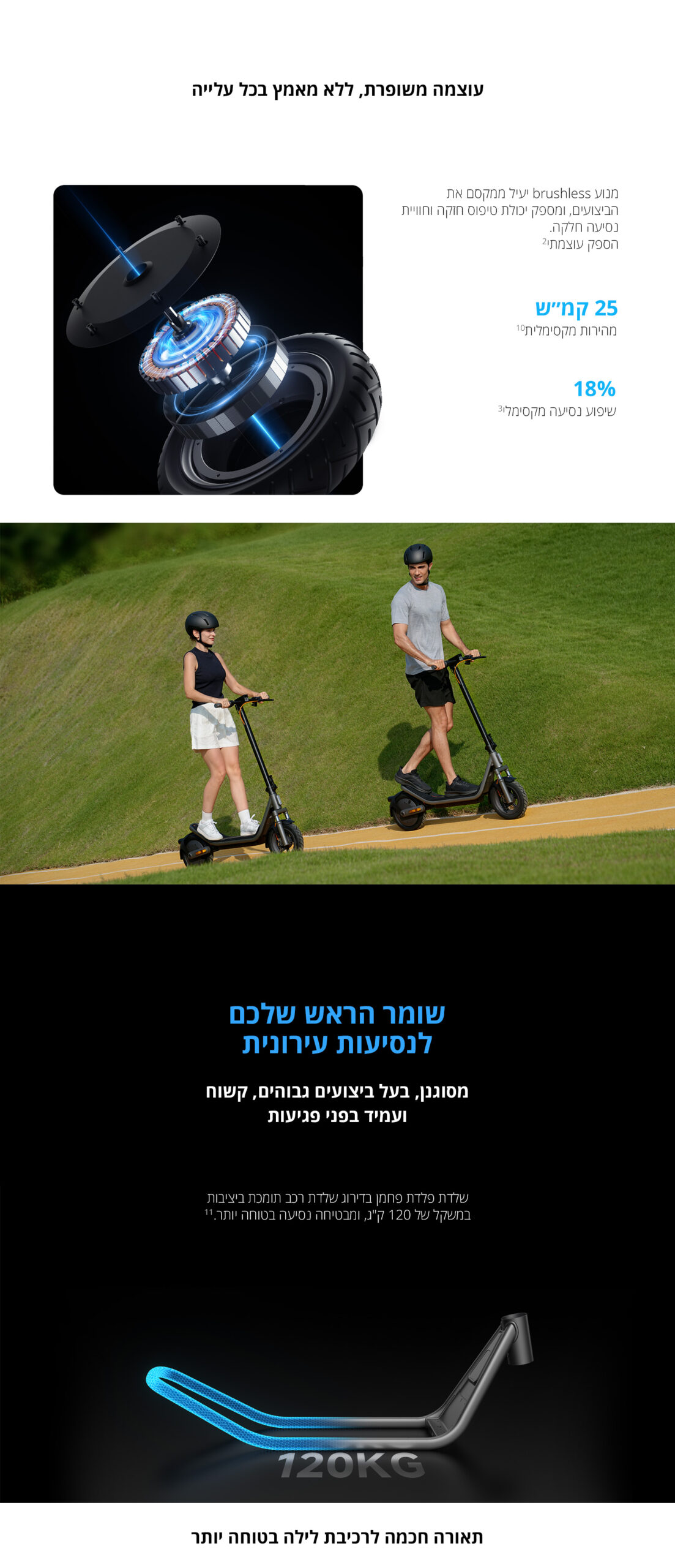 קורקינט חשמלי Xiaomi Electric Scooter 6 – תמונת תוכן 3