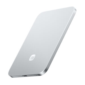 סוללת גיבוי מגנטית Xiaomi UltraThin 5000mAh 15W בצבע כסוף