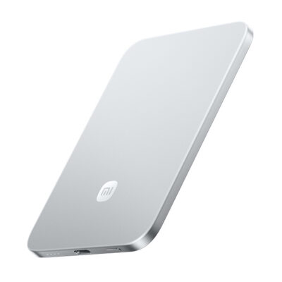 סוללת גיבוי מגנטית Xiaomi UltraThin 5000mAh 15W בצבע כסוף – תמונה 1