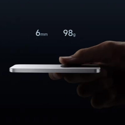 סוללת גיבוי מגנטית Xiaomi UltraThin 5000mAh 15W בצבע כסוף – תמונה 3