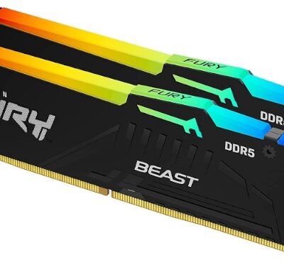 זיכרון Kingston FURY Beast RGB 32GB DDR5 6800MHz CL34 שחור