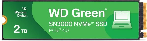 כונן WD Green SN3000 2TB PCIe 4.0 NVMe M.2 SSD