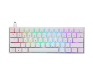 מקלדת גיימינג אופטו־מכנית לבנה SKYLOONG GK61 RGB Glacier Yellow